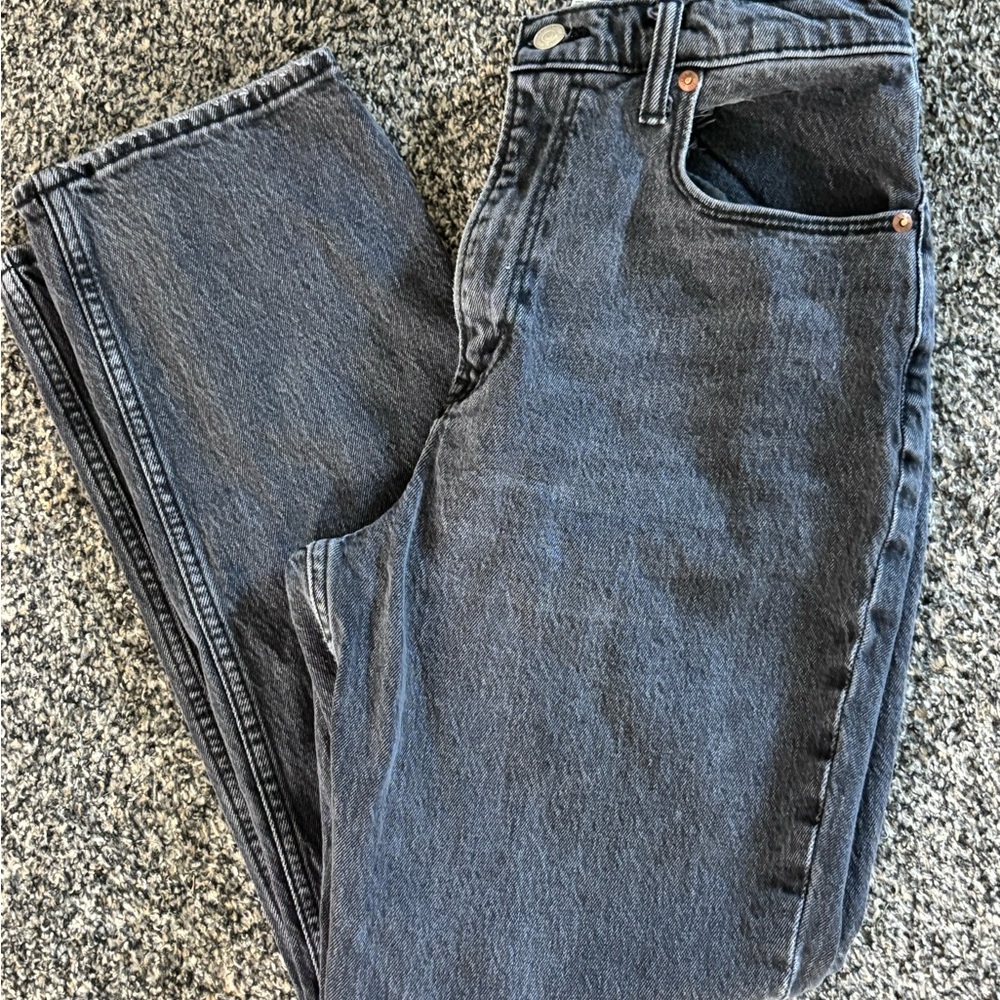 Abercrombie & Fitch Curve Love 90s Straight Leg Jeans Ultra High Rise